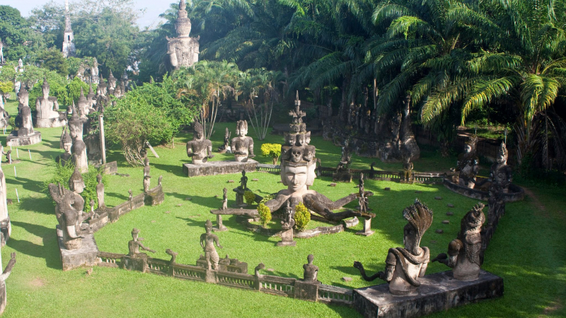 Buddha park in Laos